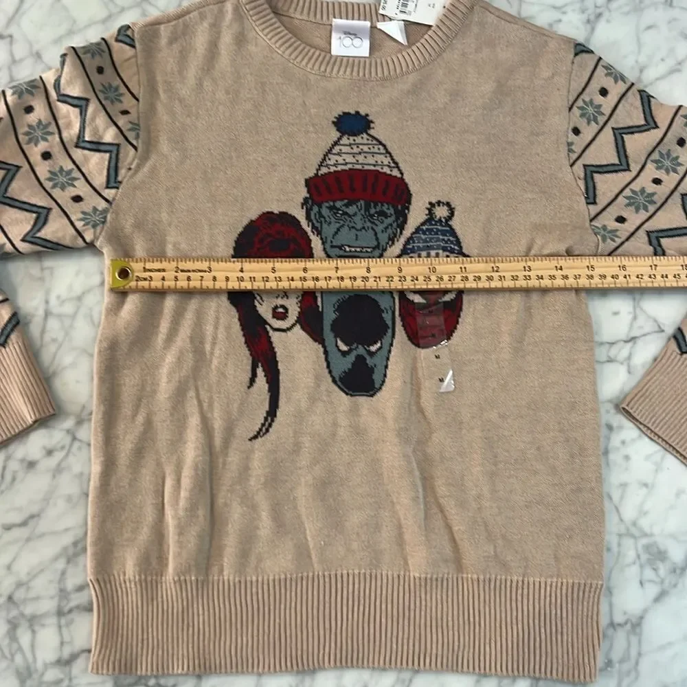 Marvel Spiderman Hulk Ugly Christmas Sweater Kids Boys Size Youth M NWT